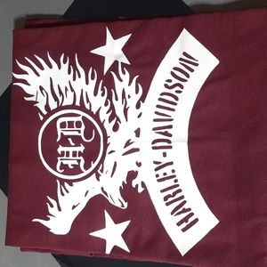 New unisex tshirt size M color Maroon red HARLEY-DAVIDSON EAGLE